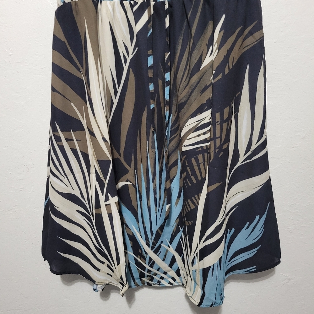 Coco + Carmen Tropical Leaf Print Dress S/M NWT - Picture 3 of 8